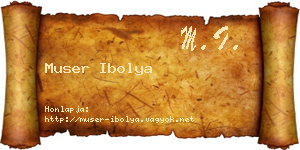Muser Ibolya névjegykártya